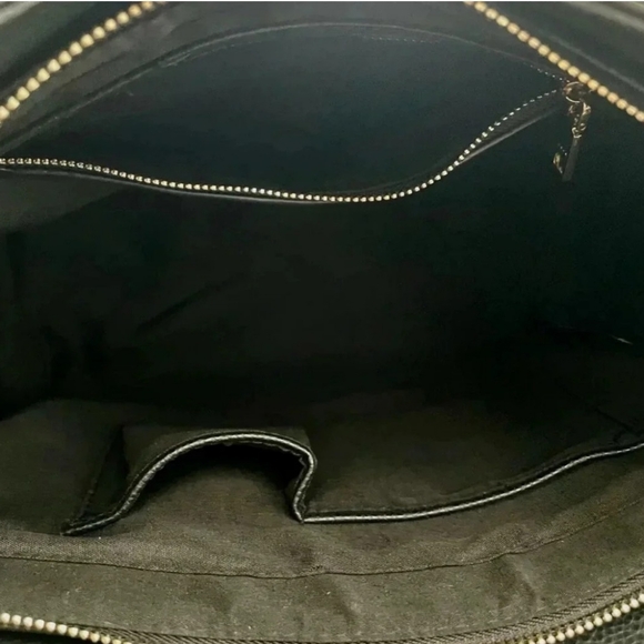 Bebe Black Bag with Golden Accents New Mint Condition - Picture 3 of 6